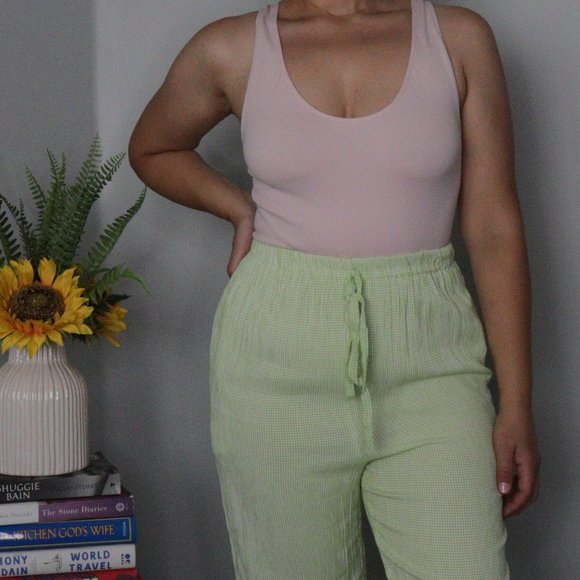 🌏 Braemar Jeremy Scott / Vintage Gingham Pants / Size 10 - Picture 2 of 11